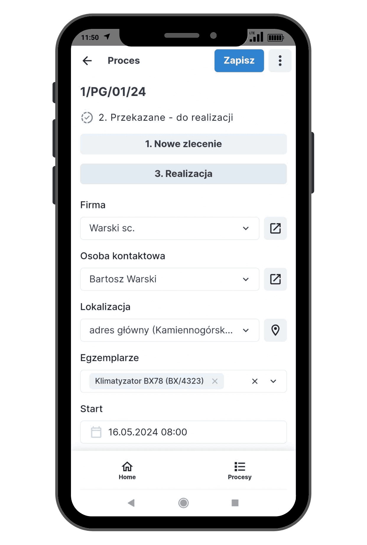 Mobilny serwis online aplikacja serwisowa