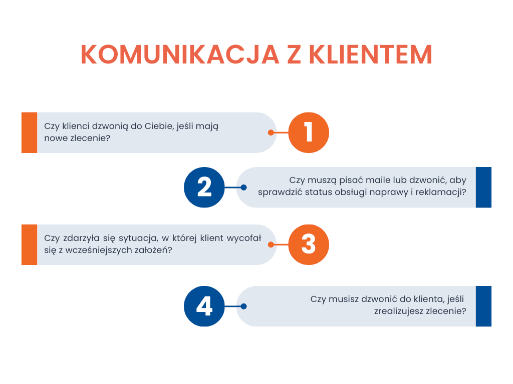 Komunikacja z klientem w programie serwisowym