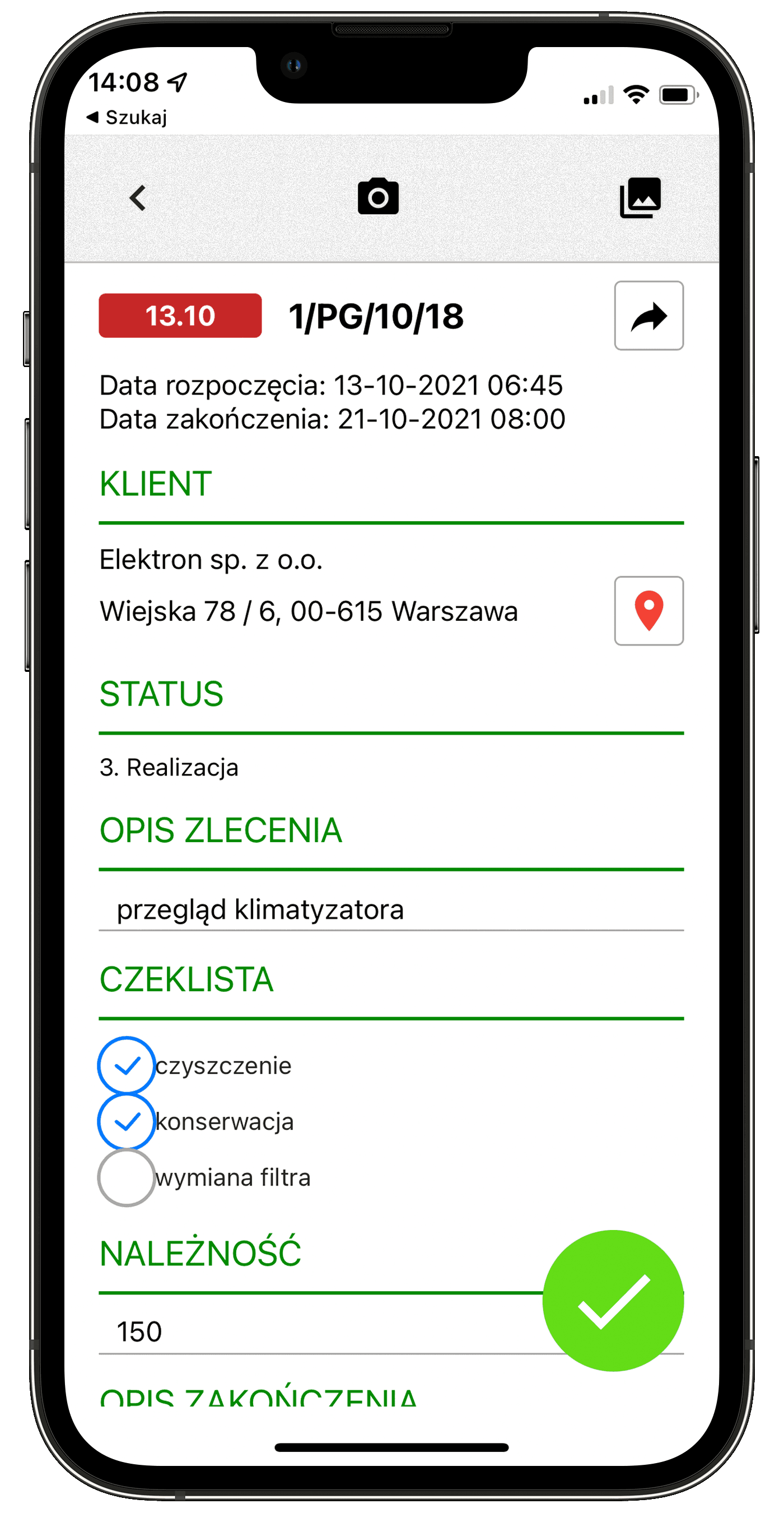 Aplikacja mobilna Serwis Planner
