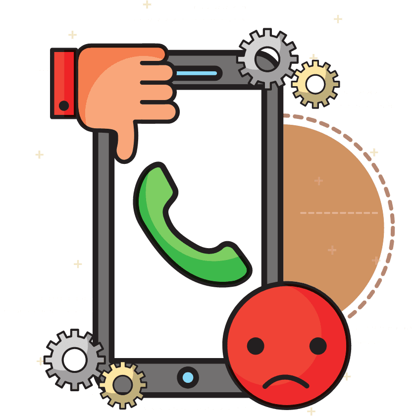 Niezadowolony klient w serwisie mobilnym
